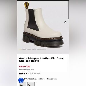 dr marten audrick chelsea cooblestone platform boots